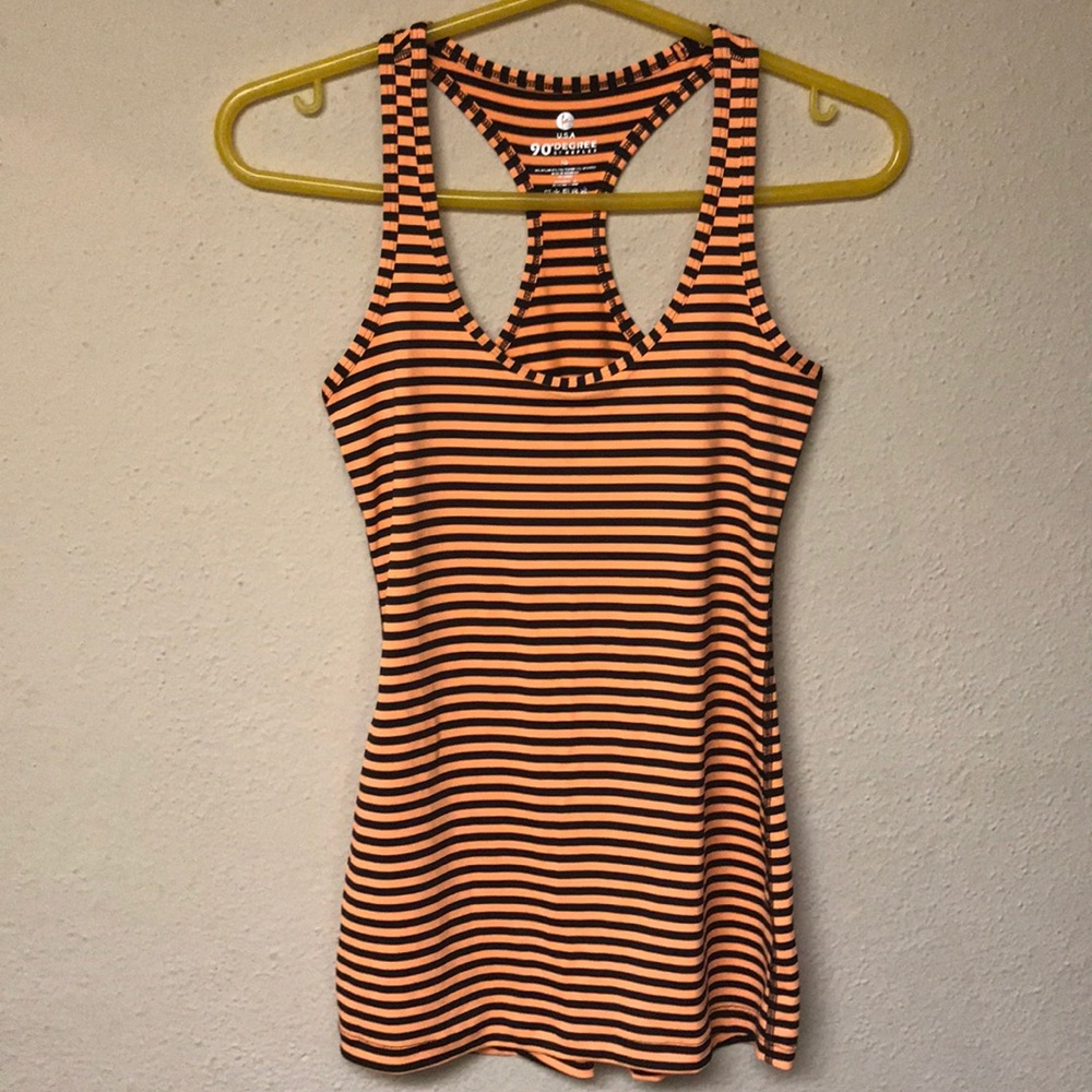 90 degree Striped Workout Top